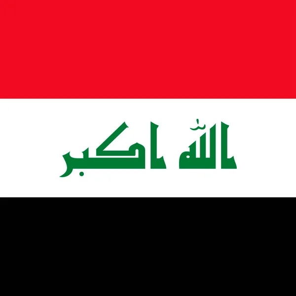 Bandiera Iraq Colori Ufficiali Illustrazione Vettoriale — Vettoriale Stock