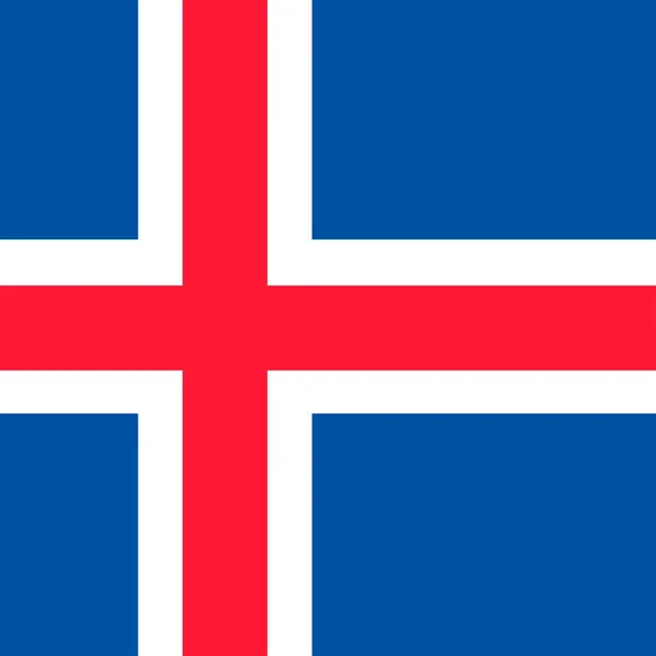 Islandská Vlajka Oficiální Barvy Vektorová Ilustrace — Stockový vektor