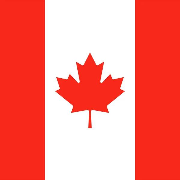 Canada Flag Official Colors Vector Illustration — Stok Vektör