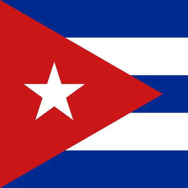 Cuba Flag Official Colors Vector Illustration — Archivo Imágenes Vectoriales