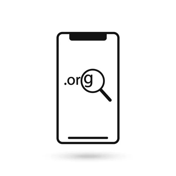 Icône Design Plat Pour Téléphone Portable Avec Icône Dot Org — Image vectorielle