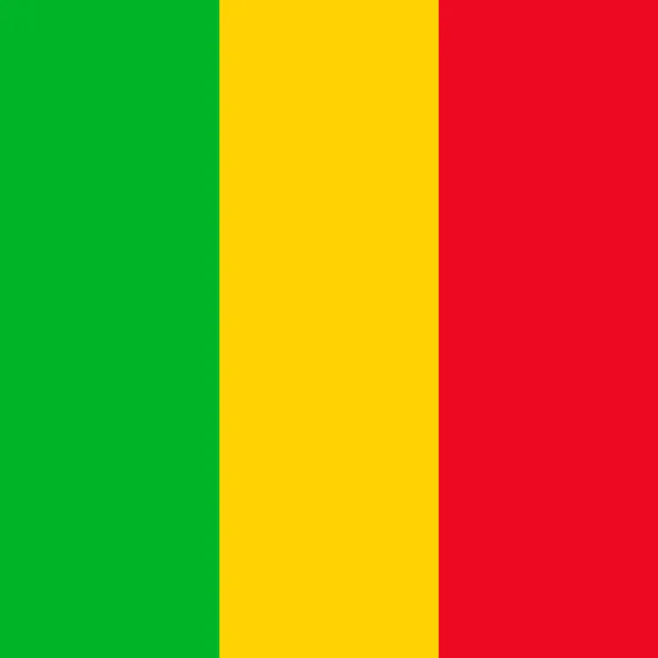 Mali Flag Official Colors Vector Illustration — Vector de stock