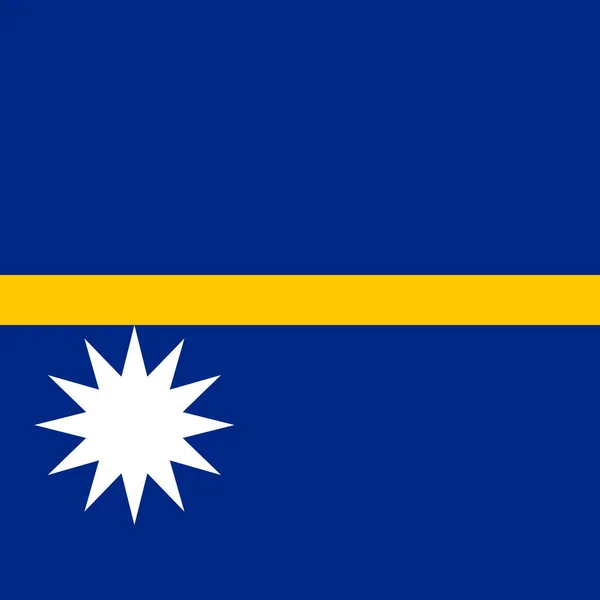 Bandiera Nauru Colori Ufficiali Illustrazione Vettoriale — Vettoriale Stock