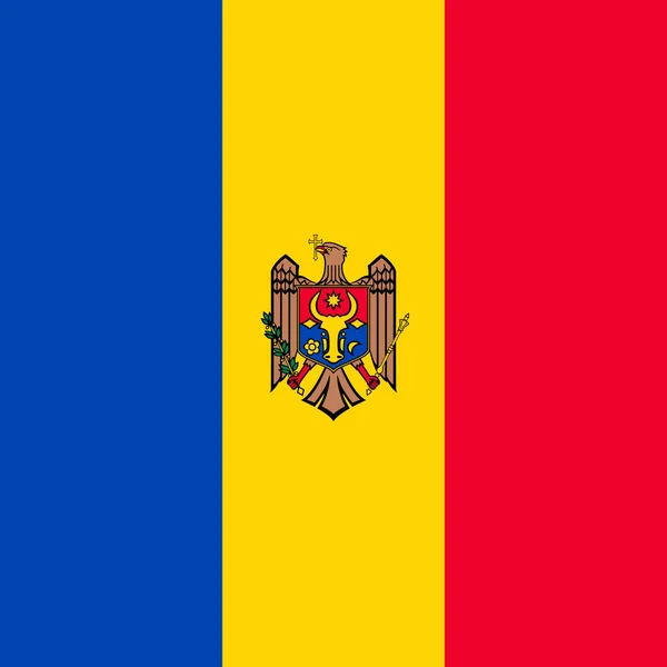 Moldova Flag Official Colors Vector Illustration —  Vetores de Stock