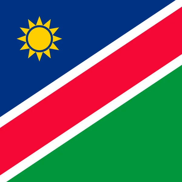 Namibia Flag Official Colors Vector Illustration — Stock vektor