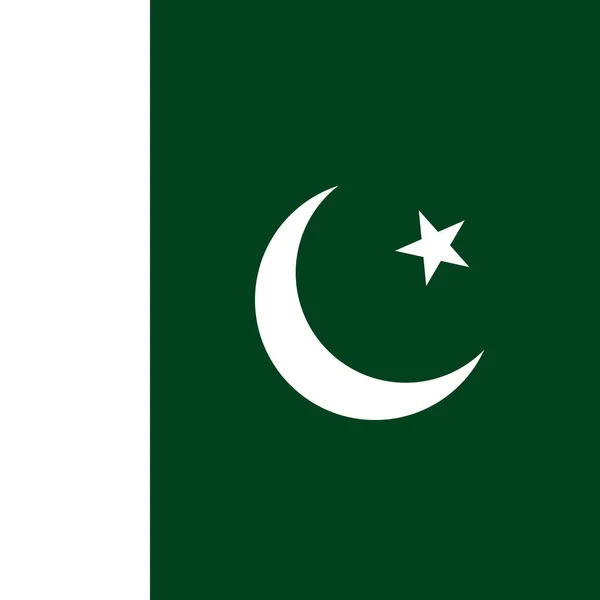 Pakistanische Flagge Offizielle Farben Vektorillustration — Stockvektor