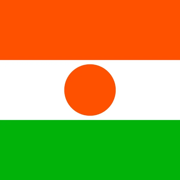 Nigerská Vlajka Oficiální Barvy Vektorová Ilustrace — Stockový vektor