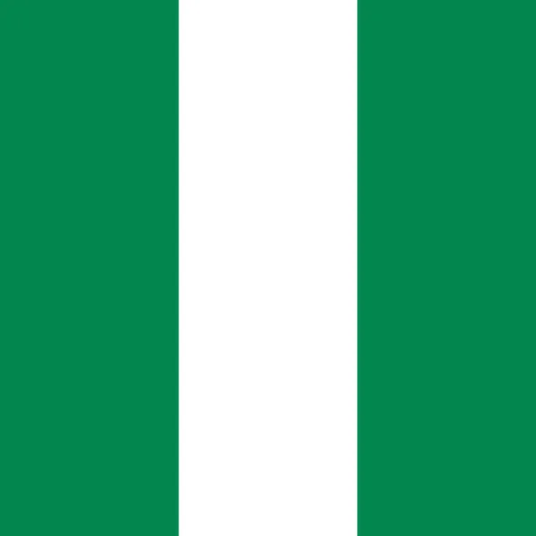 Nigeria Flag Official Colors Vector Illustration — Wektor stockowy