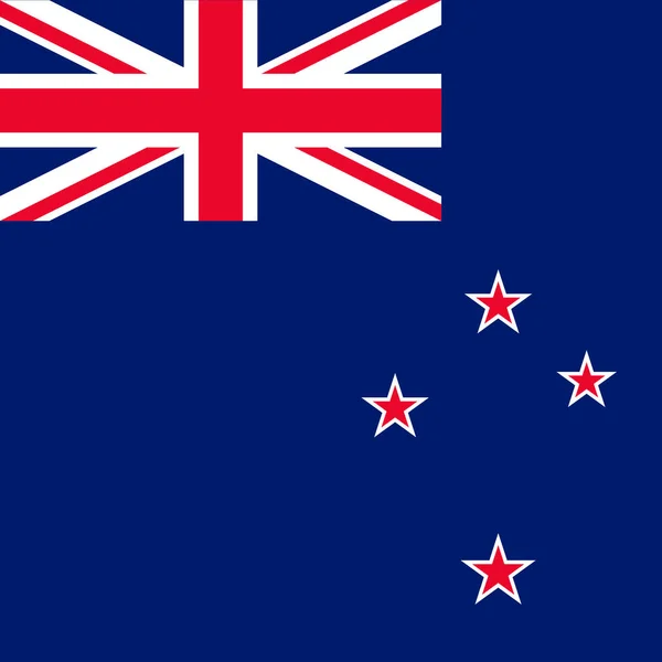 New Zealand Flag Official Colors Vector Illustration — Archivo Imágenes Vectoriales