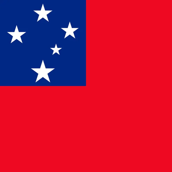 Samoa Flag Official Colors Vector Illustration — Wektor stockowy