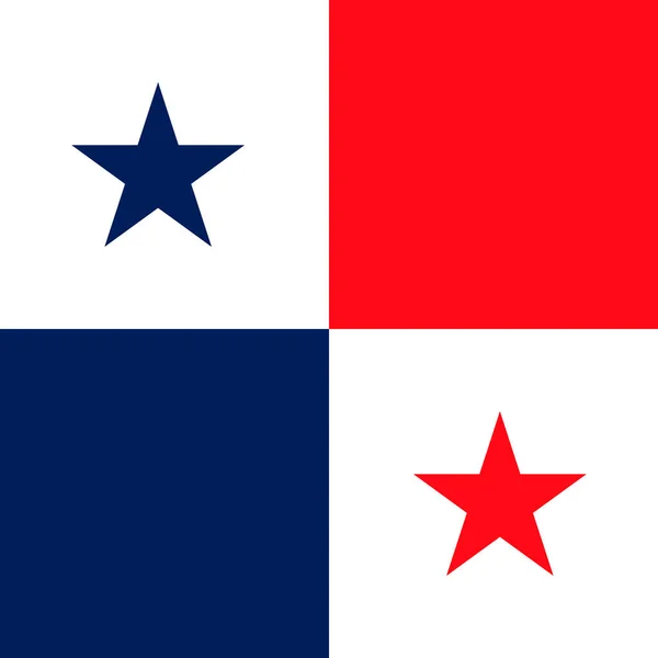 Panama Flag Official Colors Vector Illustration — Archivo Imágenes Vectoriales