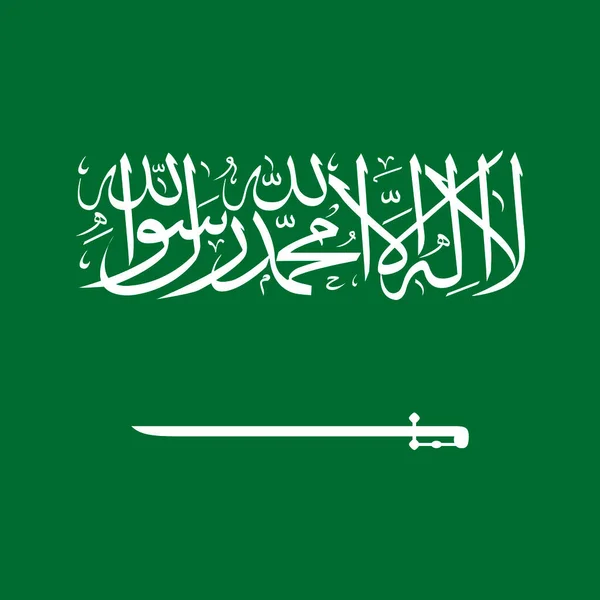 Saudi Arabia Flag Official Colors Vector Illustration — Archivo Imágenes Vectoriales