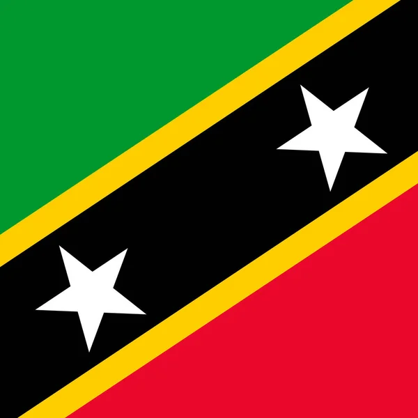 Drapeau Saint Kitts Nevis Couleurs Officielles Illustration Vectorielle — Image vectorielle