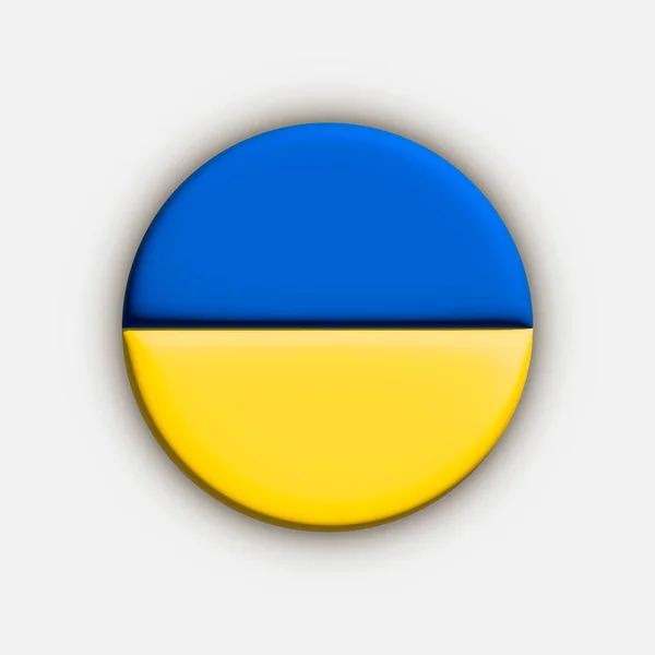 Land Ukraine Ukraine Flagge Vektorillustration — Stockvektor