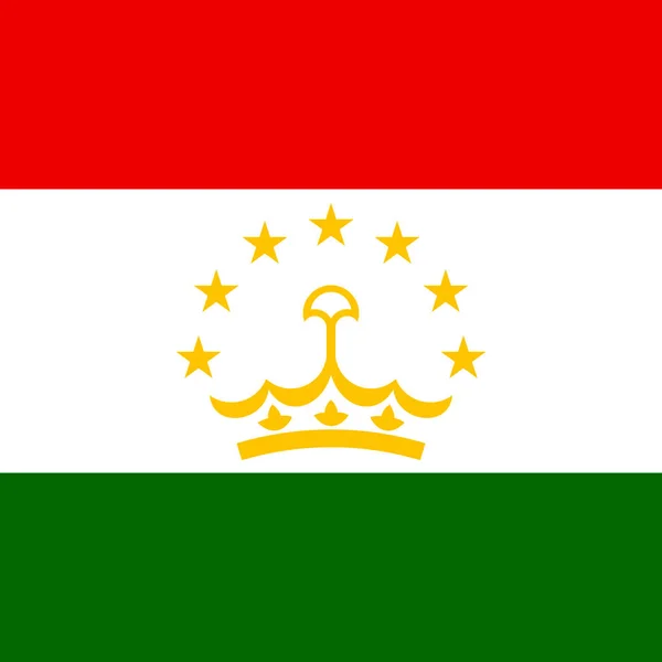Tajikistan Flag Official Colors Vector Illustration — Vettoriale Stock