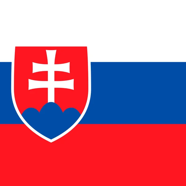 Slovakia Flag Official Colors Vector Illustration — Vettoriale Stock