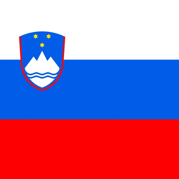 Slovenia Flag Official Colors Vector Illustration — ストックベクタ