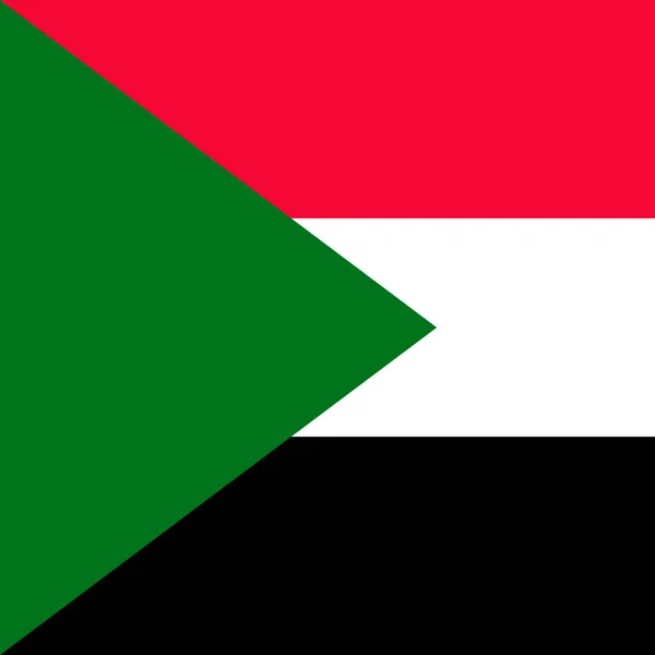 Sudan Flag Official Colors Vector Illustration — Stockvector