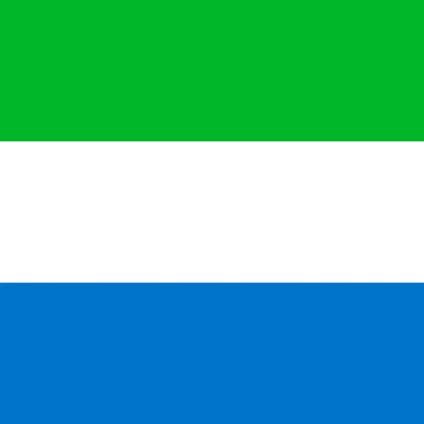 Sierra Leone Flag Official Colors Vector Illustration — ストックベクタ