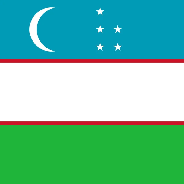 Uzbekistan Flag Official Colors Vector Illustration — Vector de stock