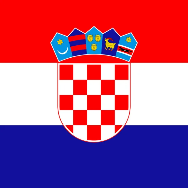 Croatia Flag Official Colors Vector Illustration — Vettoriale Stock