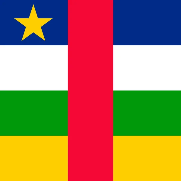 Centraal Afrikaanse Republiek Vlag Officiële Kleuren Vectorillustratie — Stockvector