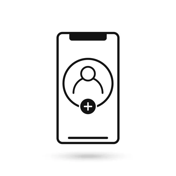 Піктограма Дизайну Мобільного Телефону Порожнім Шаблоном Знаком Аватар — стоковий вектор