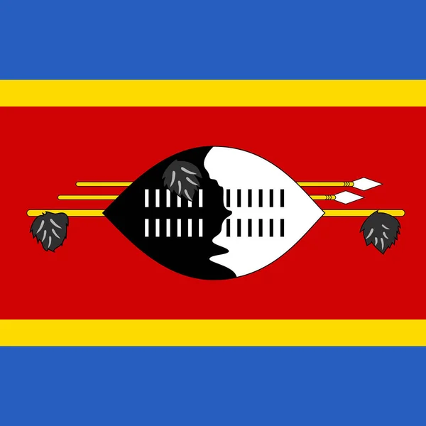 Eswatini Flag Official Colors Vector Illustration — Stockvektor