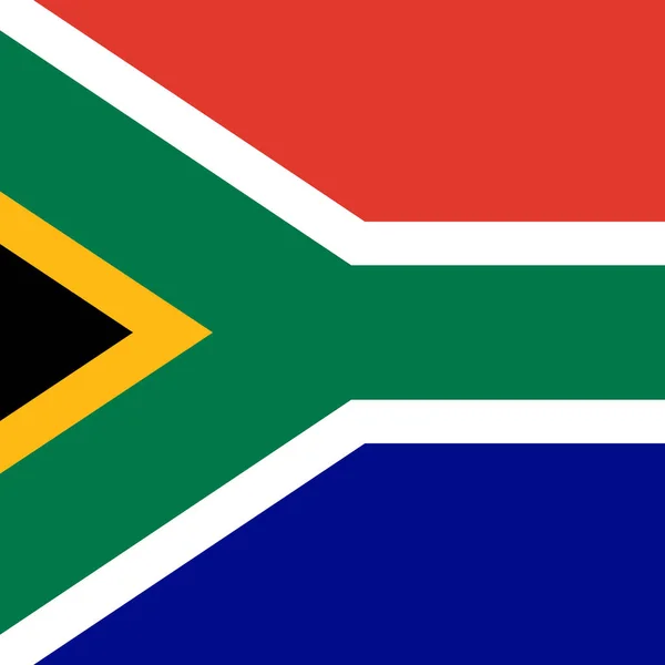 Zuid Afrika Vlag Officiële Kleuren Vectorillustratie — Stockvector