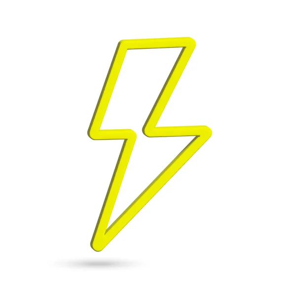 Simple Thunderbolt Icon Thunder Bolt High Voltage Sign — Wektor stockowy