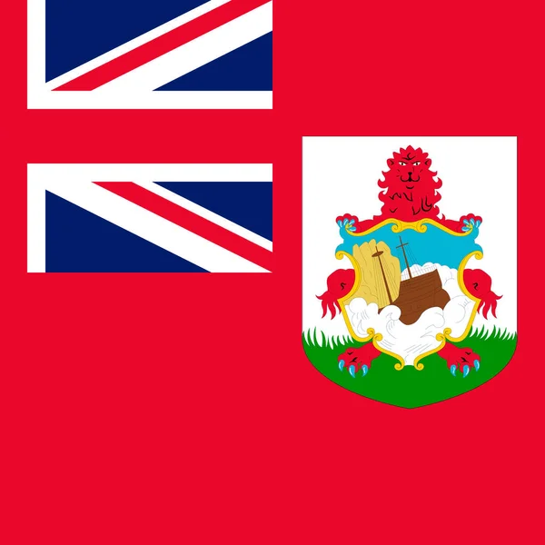 Bermuda Flag Official Colors Vector Illustration — Stok Vektör