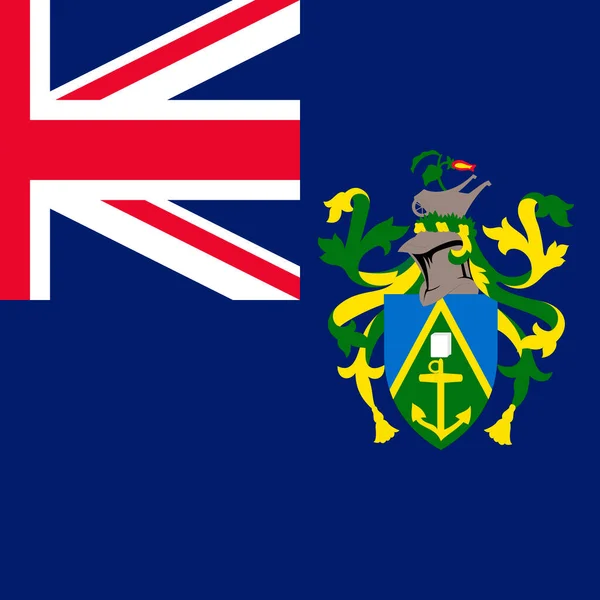 Pitcairn Islands Flag Official Colors Vector Illustration — Vetor de Stock