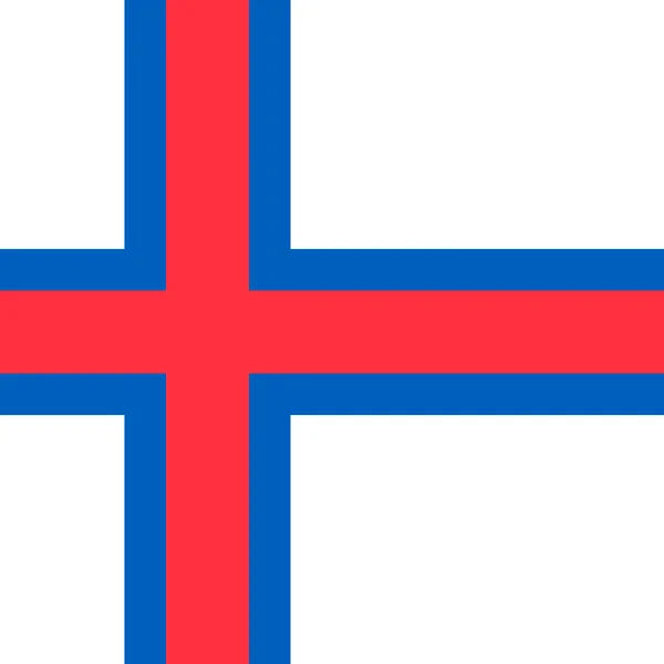 Faroe Islands Flag Official Colors Vector Illustration — ストックベクタ