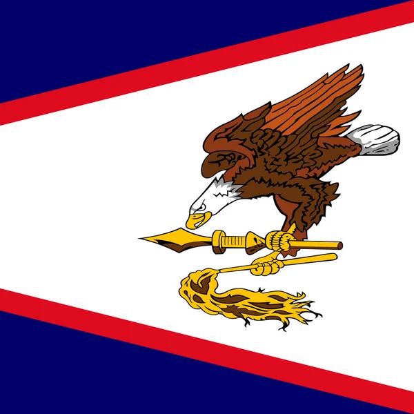 Флаг Американского Самоа Официальные Цвета Векторная Иллюстрация — стоковый вектор