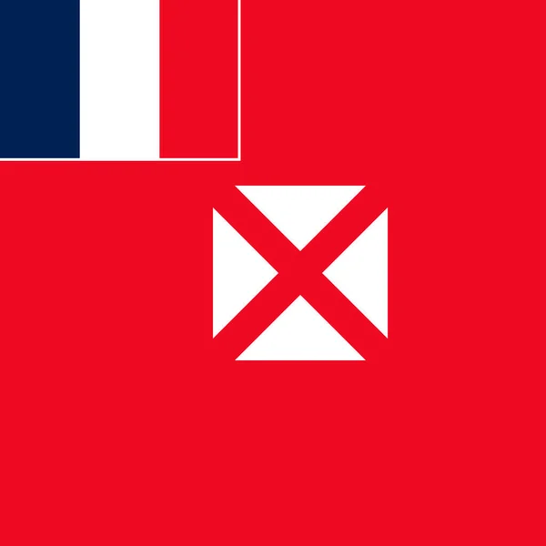 Wallis Futuna Vlag Officiële Kleuren Vectorillustratie — Stockvector