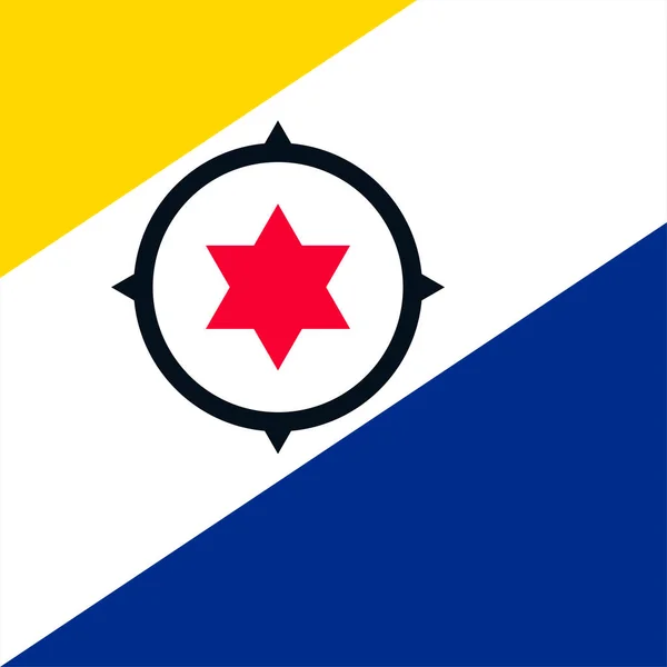 Bandiera Bonaire Colori Ufficiali Illustrazione Vettoriale — Vettoriale Stock