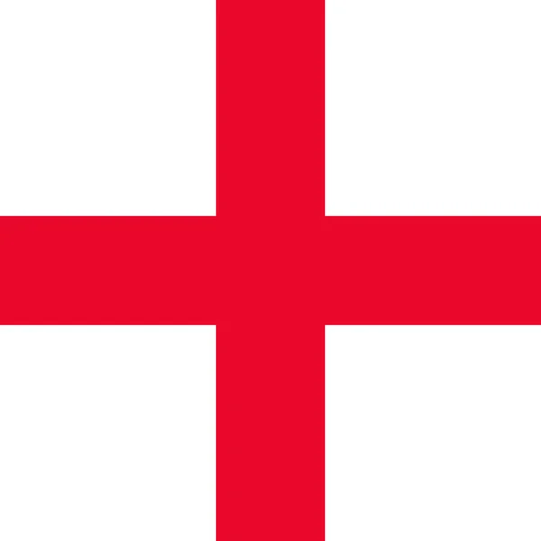 England Flag Official Colors Vector Illustration — Vector de stock