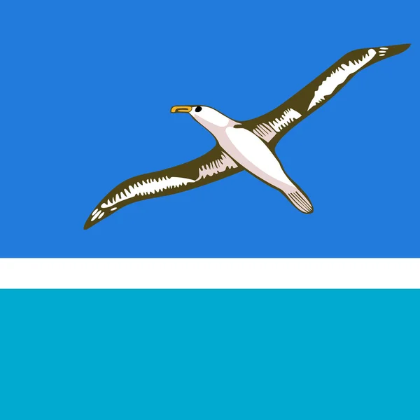 Midway Atoll Flag Official Colors Vector Illustration — Stock vektor