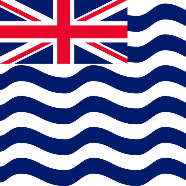 British Indian Ocean Territory Flag Official Colors Vector Illustration — Archivo Imágenes Vectoriales