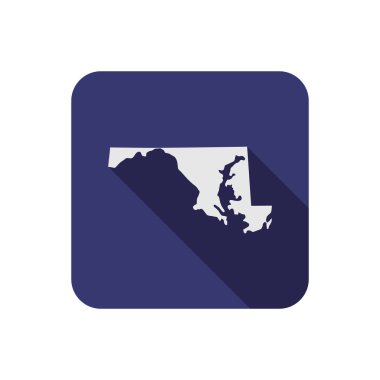 Uzun gölgeli Maryland kare haritası