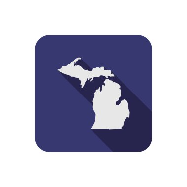Michigan 'ın uzun gölgeli kare haritası