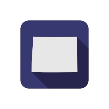 Uzun gölgeli Wyoming eyalet haritası kare