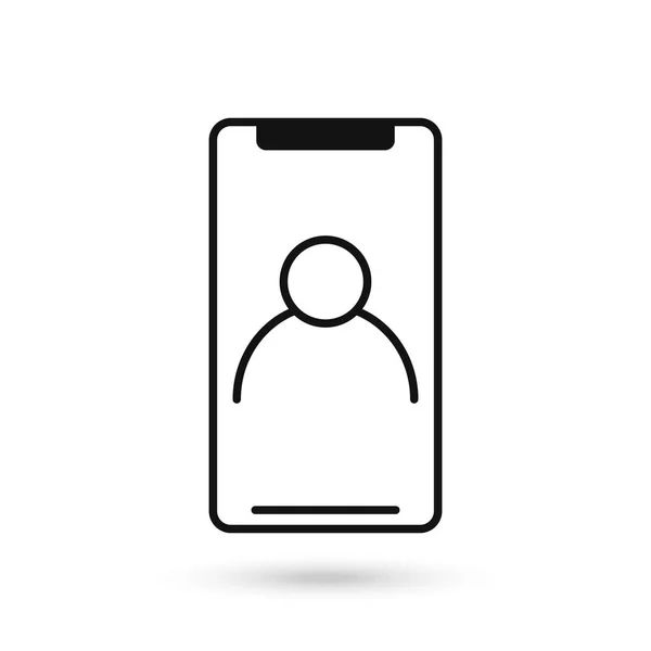 Дизайн Мобільного Телефону Піктограмою Користувача Avatar — стоковий вектор