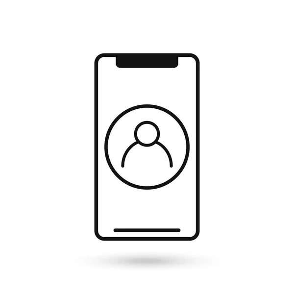 Дизайн Мобильного Телефона Логотипом Пользователя — стоковый вектор