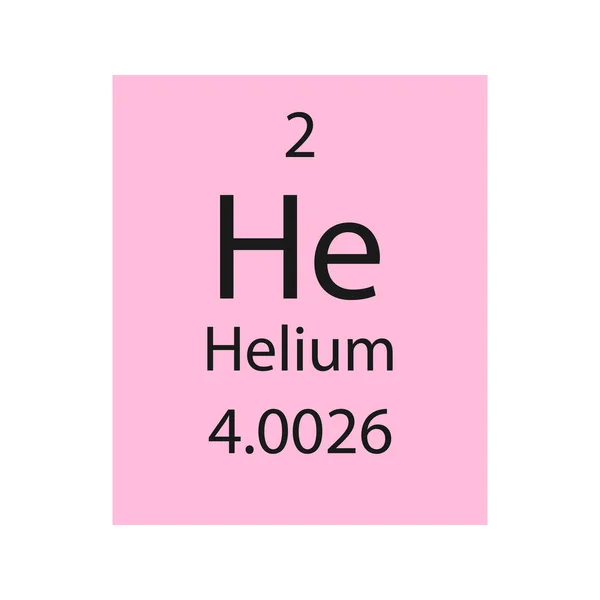 Symbol Helu Element Chemiczny Układu Okresowego Ilustracja Wektora — Wektor stockowy