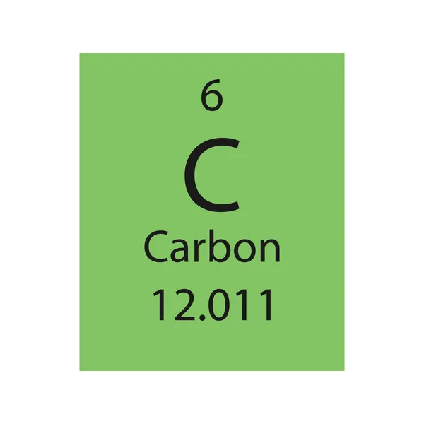 Carbon Symbol Chemical Element Periodic Table Vector Illustration — Stock vektor