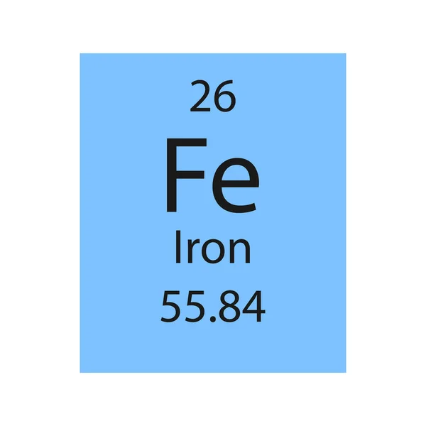 Iron Symbol Chemical Element Periodic Table Vector Illustration — Vector de stock