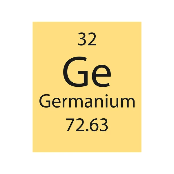 Germanium Symbol Chemical Element Periodic Table Vector Illustration — Stock vektor