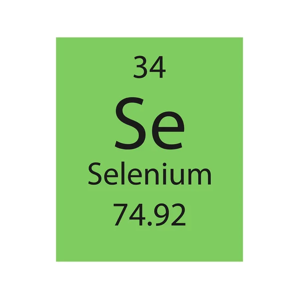 Selenium Symbol Chemical Element Periodic Table Vector Illustration — Vettoriale Stock