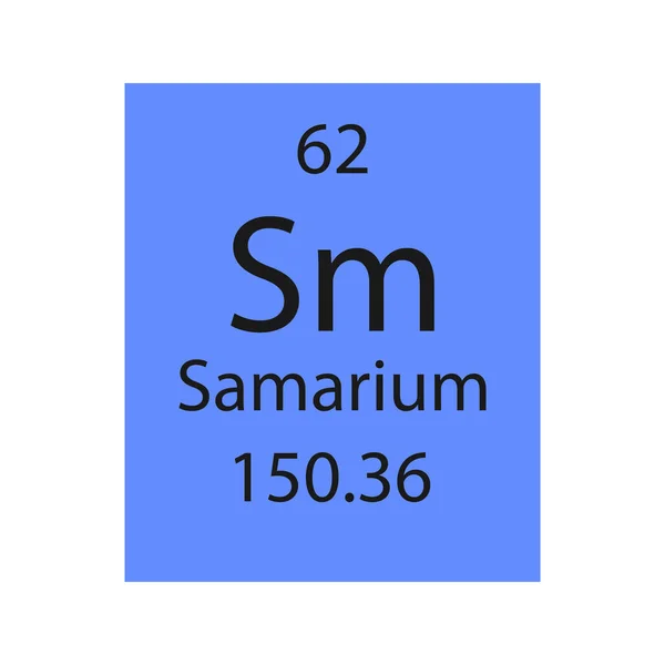 Samarium Symbol Chemical Element Periodic Table Vector Illustration — Archivo Imágenes Vectoriales